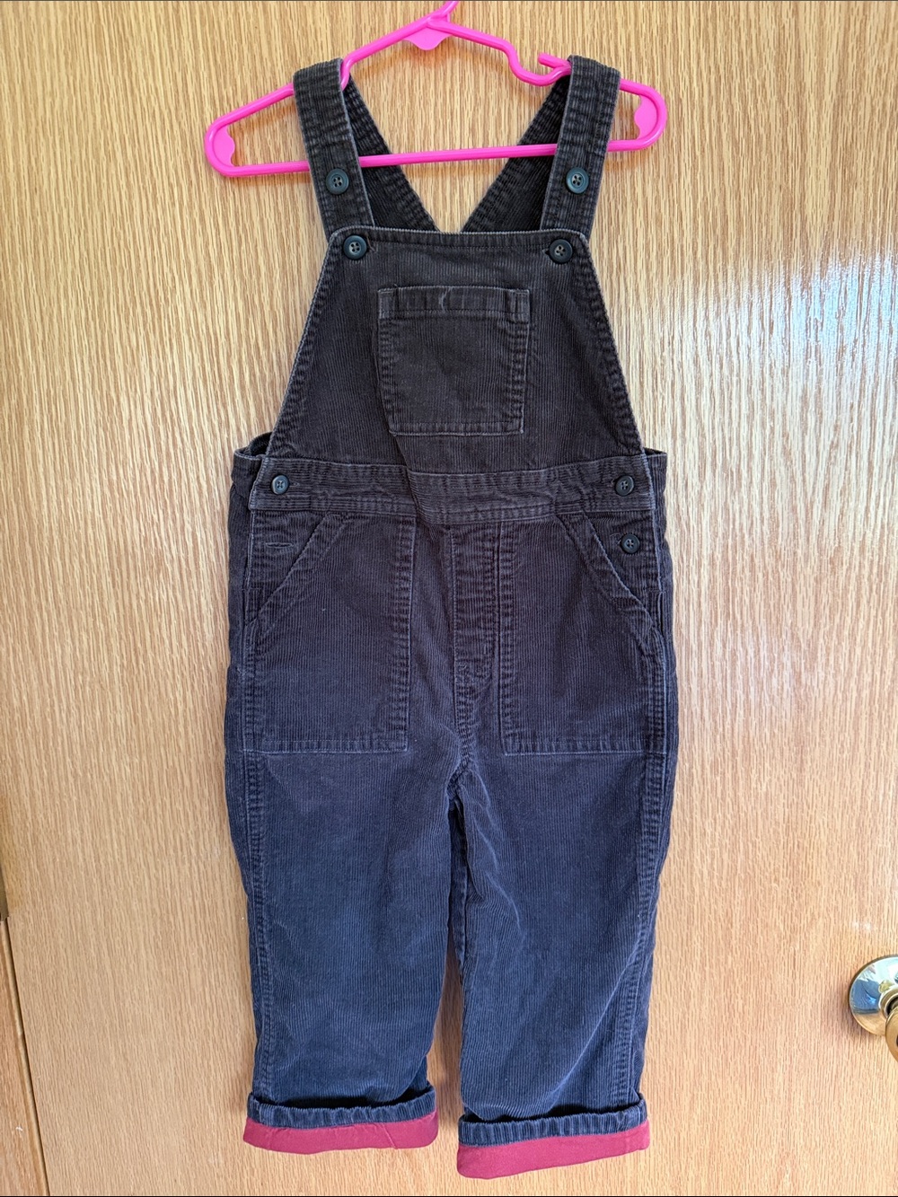 Janie and Jack Boy's Size 2 yrs Brown Corduroy Overalls 100% Cotton